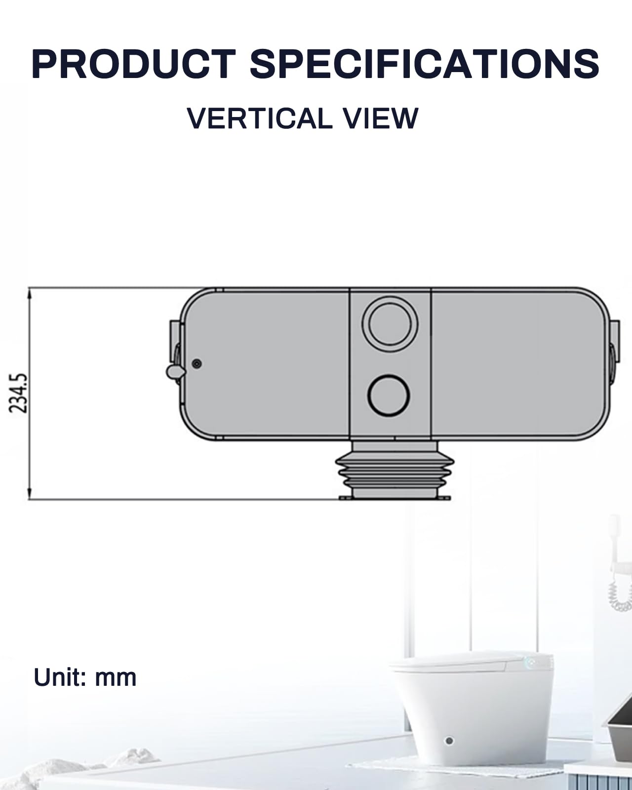 Crispaire 600W Macerator Sewerage Upflush Pump - 33Ft/328Ft, 170L/Min Flow for Basement Toilet, Sink, Shower, Kitchen, Laundry - 4 Water Inlets, Residential, 110V CE