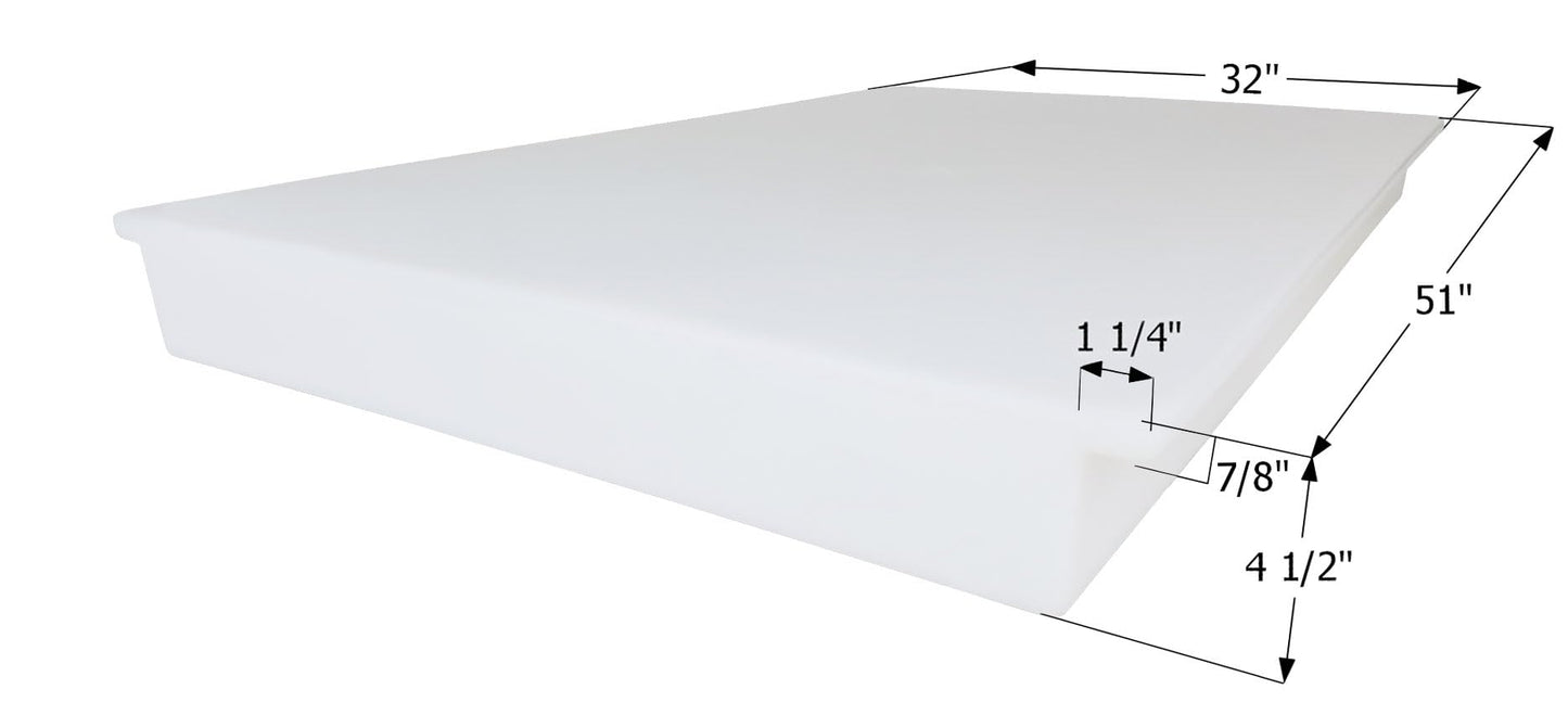 Icon 15042 Fresh Water Tank, WT1239, 51x32x4 1/2, 26 Gal., Tank Only