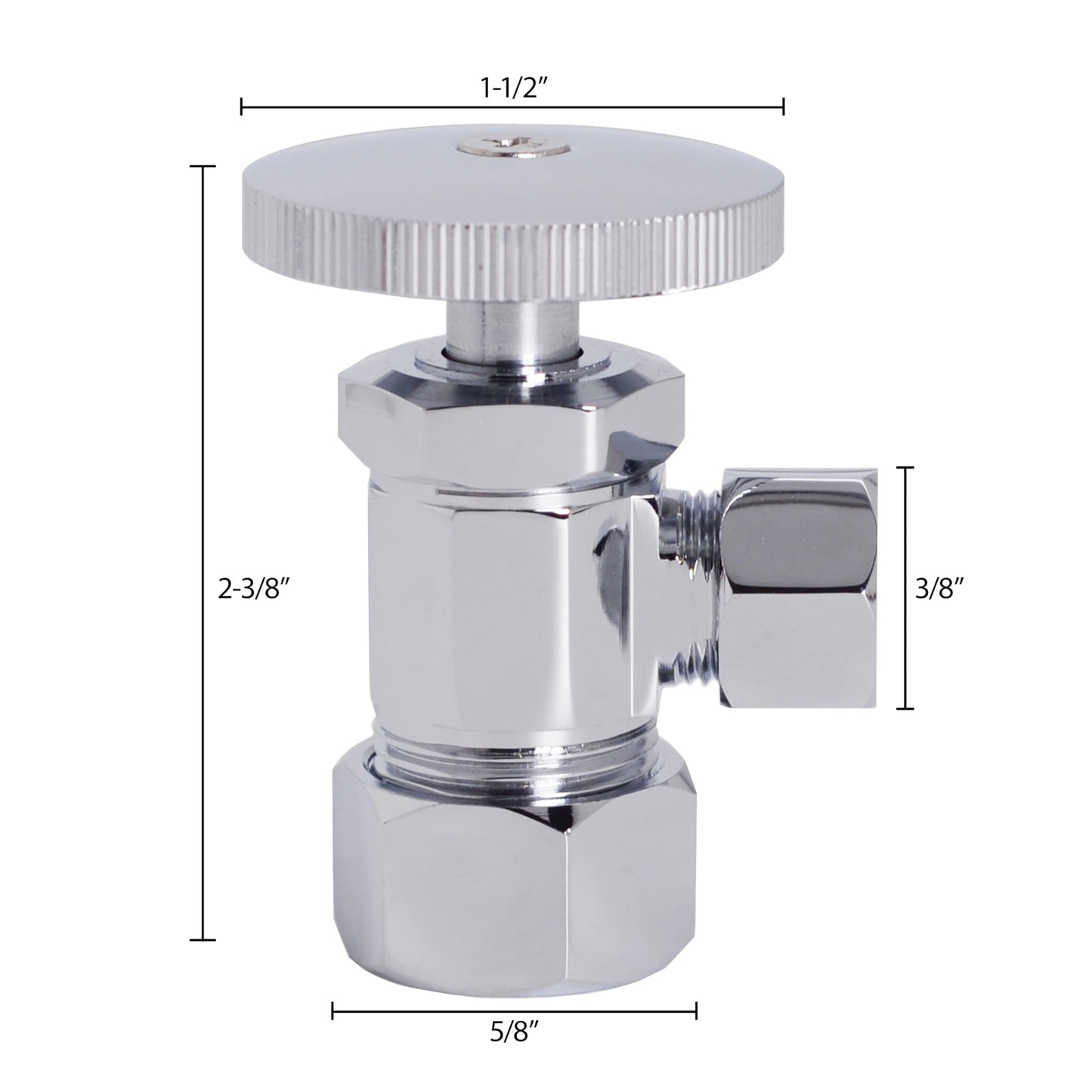 Westbrass A1538L-01 Pedestal Sink Lavatory Supply Line Kit with P-Trap and Round Handle Angle Stops, Polished Brass