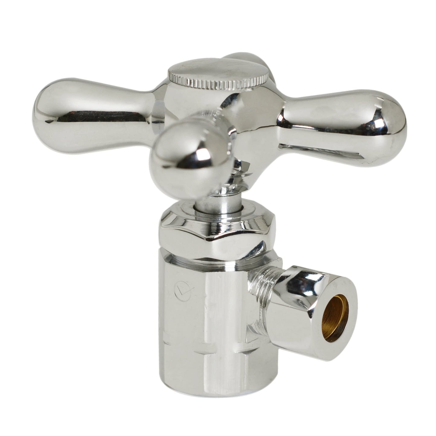 Westbrass D1712T-05 Toilet Supply Line Kit includes 12" Corrugated Riser, Cross Handle Angle Stop Shut Off Valve, Compression Adaptor and Flanges, Polished Nickel