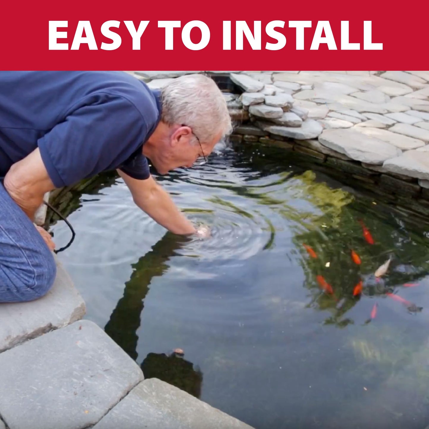 The Pond Guy MagFlo High-Efficiency Compact Pump for Small Water Gardens, Quiet Multi-Purpose System for Waterfalls, Fountains or Spitters, 2160 GPH