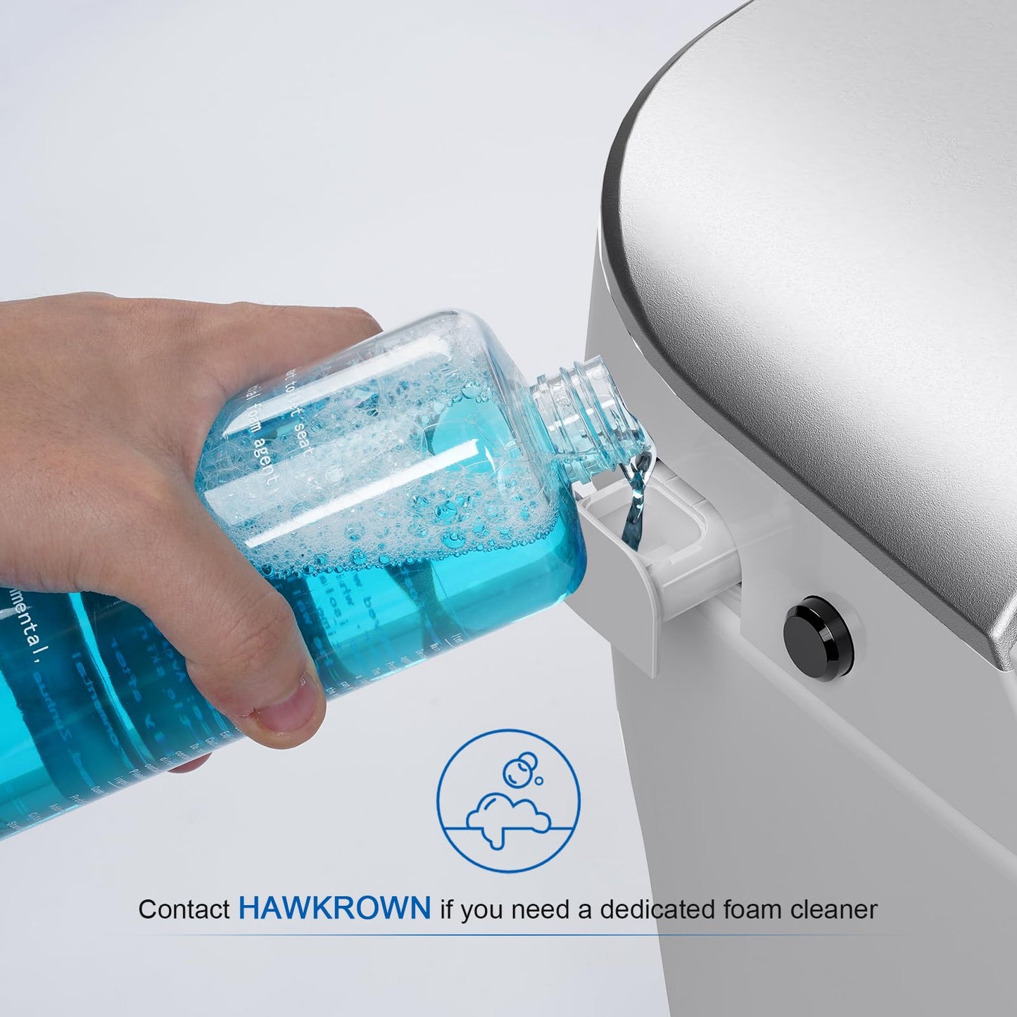 HAWKROWN Smart Toilet, Bidet Toilet with Pump Assisted,Auto Dual Flush, Foam Shield, Foot Sensor Operation, 12-Inch Rough-In, Heated Bidet Seat, Warm Water & Dryer LED Display & Night Light (ST-A01)