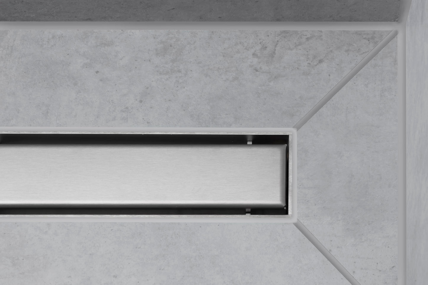hansgrohe RainDrain Match Linear Tileable Shower Drain for 59 1/8" Rough with Height Adjustable Frame in Chrome, Stainless Steel Rectangle Shower Floor Drain