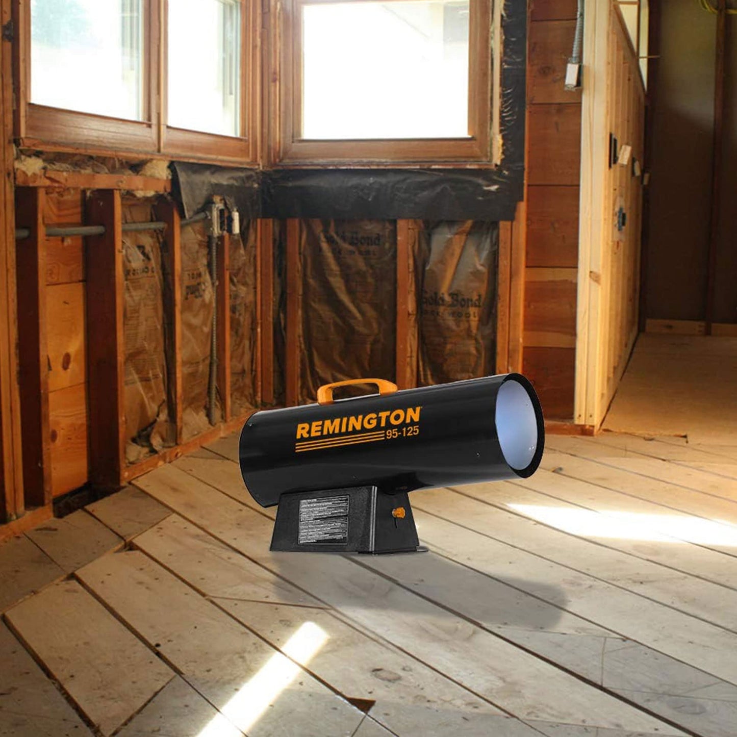Remington 125,000 BTU LP Propane Forced Air Heater | For Warehouses, Construction Sites, and Workshops (REM-125V-GFA-O)