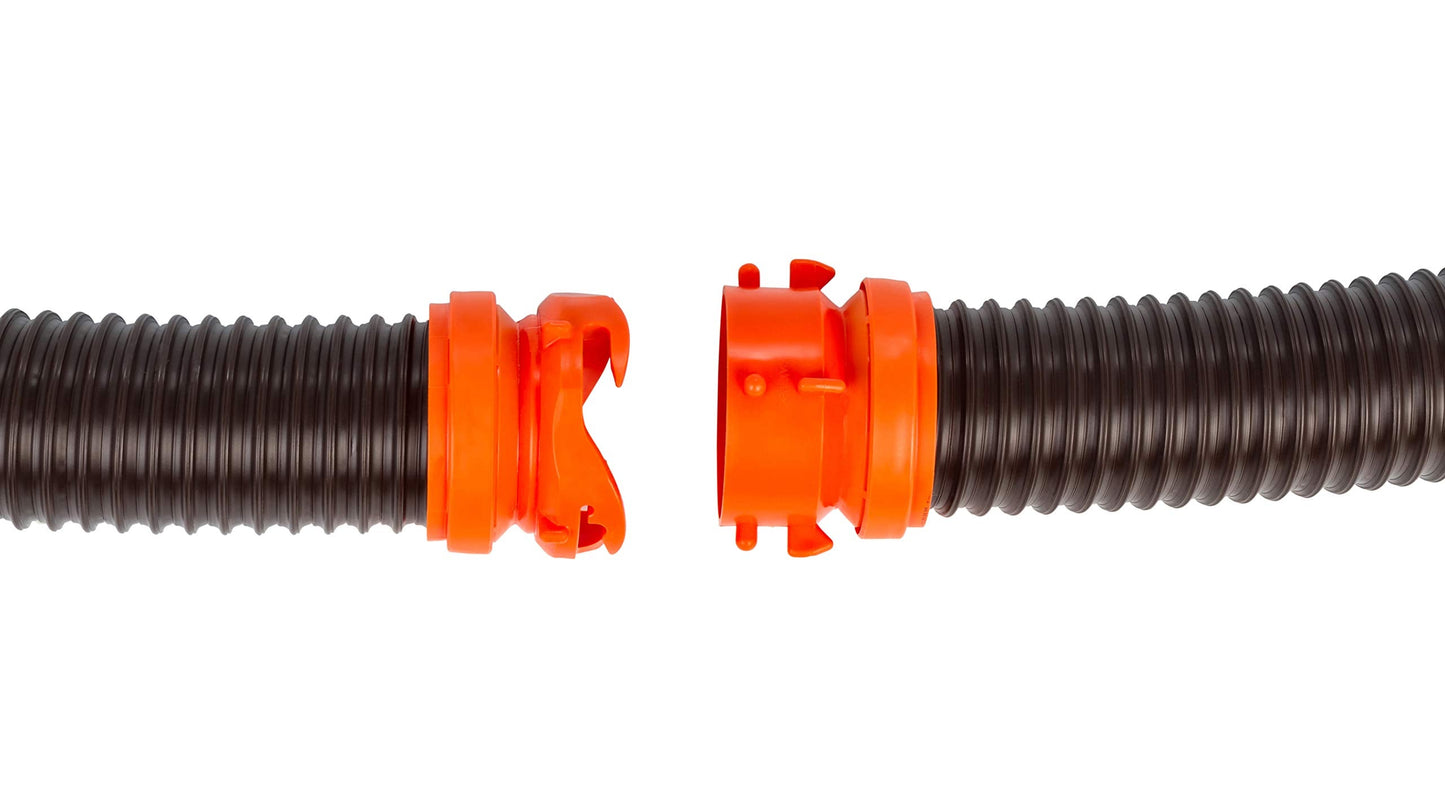 AP Products 024-1000 LP Tank Check Dual Sensor & Camco 20' (39742) RhinoFLEX 20-Foot RV Sewer Hose Kit, Swivel Transparent Elbow with 4-in-1 Dump Station Fitting-Storage Caps Included, Black, Brown