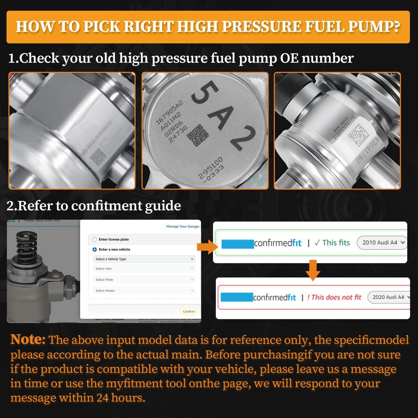 2016-2020 High Pressure Fuel Pump Compatible for Buick Encore 2016-2019, for Chevrolet Cruze 2016-2019, Equinox 2018-2020, Malibu 2016-2020, for GMC Terrain 2018-2020 1.4L 1.5L L4, Replace 12682079