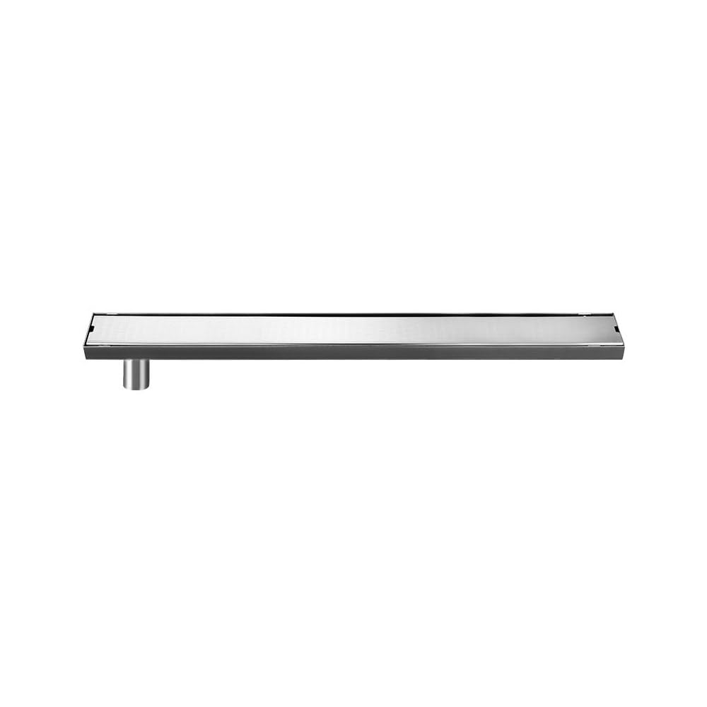 TSHH 47.2" Linear Shower Drain,Rectangle Shower Floor Drain with Plate Cover or Tile Insert Offset Side Outlet Stainless Steel Brushed Finish