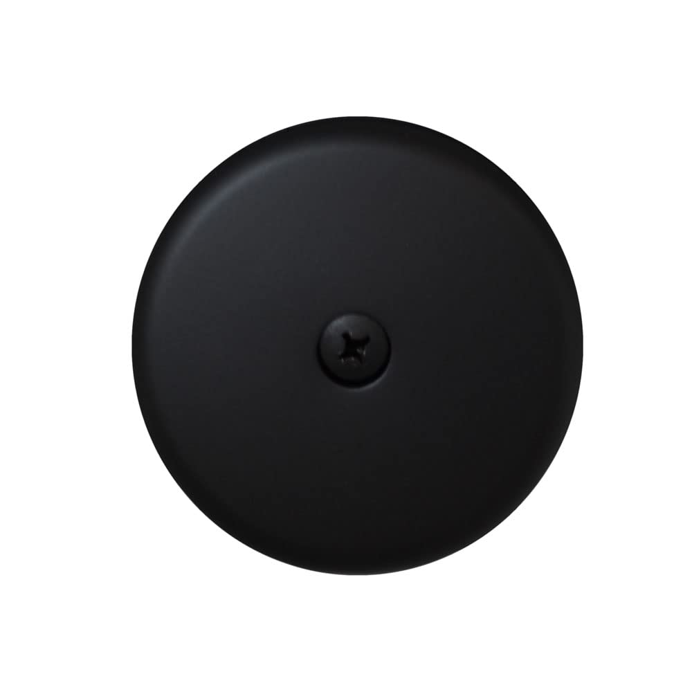 Westbrass D49721-4-62 1-1/2" Bath Waste & Overflow Assembly with Pull Drain Stopper and One-Hole Faceplate Top Elbow - Sch. 40 PVC, Matte Black (4-Pack)