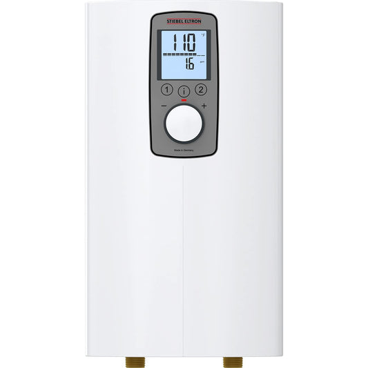 Stiebel Eltron DHX 15-2 Plus Point-of-Use Tankless Electronic Water Heater, 240V, 14.4kW, White, Made in Germany