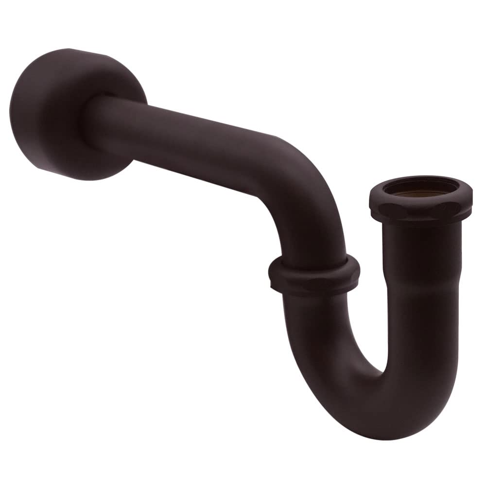 Westbrass D401-1-25-12 1-1/4" 17 ga. Brass P-Trap with High Box Flange, Oil Rubbed Bronze (25-Pack)