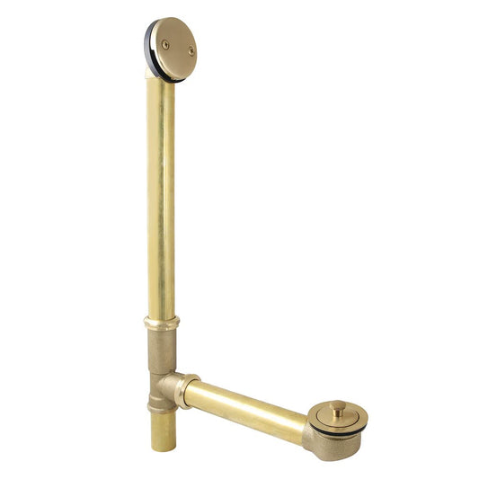 Kingston Brass DLL3187 23" Lift and Turn Tub Waste and Overflow, 20 Gauge, Brushed Brass