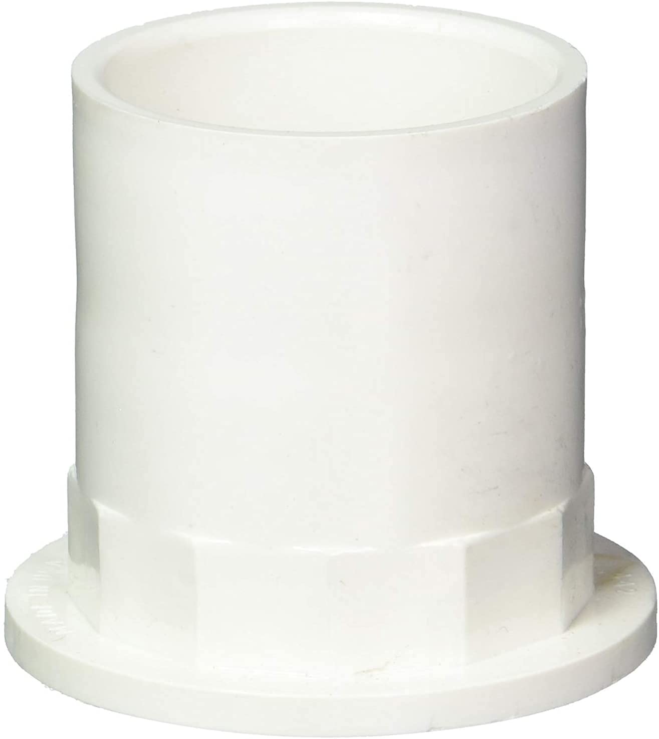 Westbrass 442P-48 1-1/2" NPMS Thread x 2-1/2" Straight Tub Drain Adapter with Slip Inlet, Sch 40 PVC White (48-Pack)