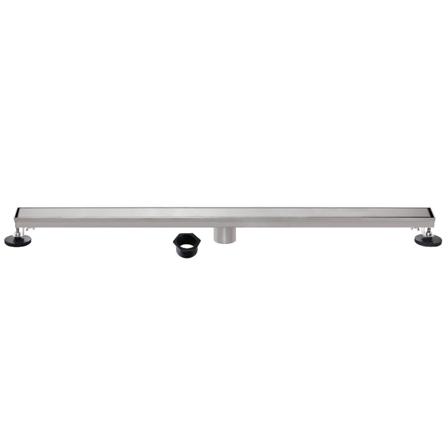 Kingston Brass BSF6028 Watercourse 60" Stainless Steel Linear Shower Drain with Reversible Tile Insert and Flat Grate, Brushed Nickel