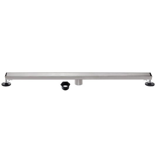 Kingston Brass BSF6028 Watercourse 60" Stainless Steel Linear Shower Drain with Reversible Tile Insert and Flat Grate, Brushed Nickel