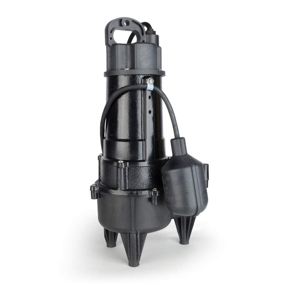 ECO-FLO Products RSE50W Cast Iron Sewage Pump with Wide Angle Switch, 1/2 HP, 5,700 GPH
