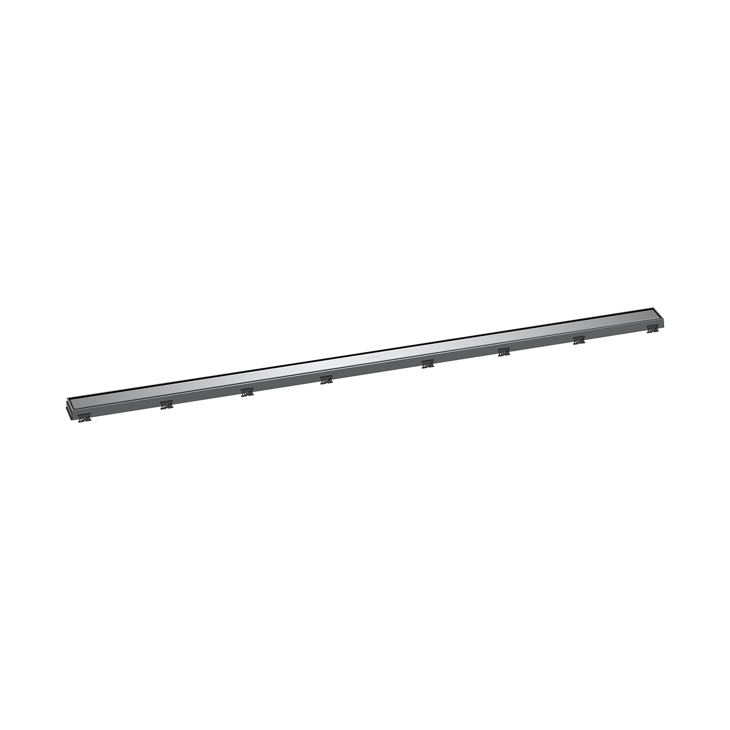 hansgrohe RainDrain Match Linear Tileable Shower Drain for 59 1/8" Rough with Height Adjustable Frame in Chrome, Stainless Steel Rectangle Shower Floor Drain