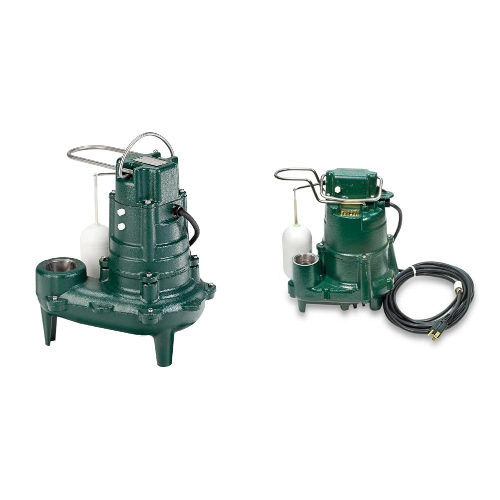 Zoeller Waste-Mate 267-0001 1/2 HP Sewage Pump & Zoeller 98-0001 1/2 HP Sump Pump Bundle
