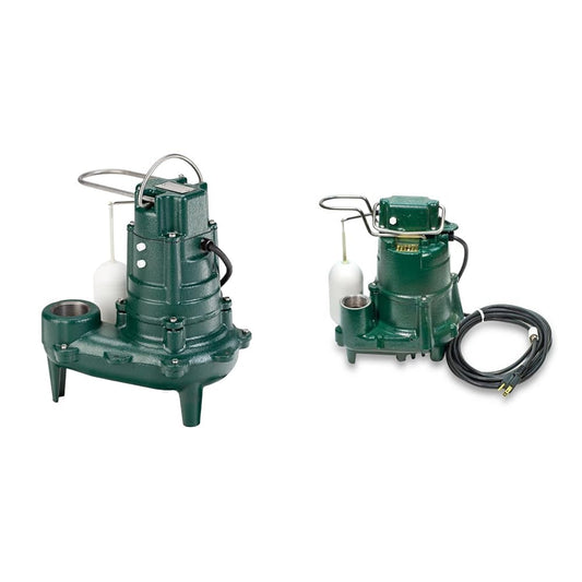 Zoeller Waste-Mate 267-0001 1/2 HP Sewage Pump & Zoeller 98-0001 1/2 HP Sump Pump Bundle