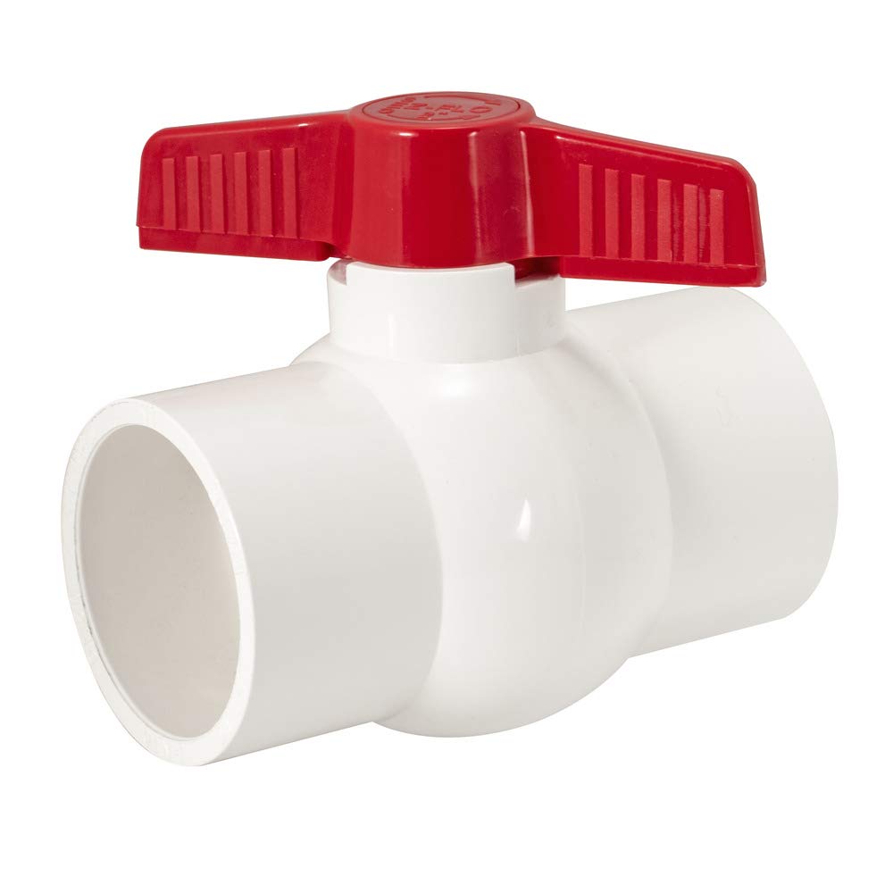 Superior Pump 93015-U Cast Iron Tethered Float Switch Sewage Pump with Basin Kit, 1/2 HP, Black & Eastman 2 Inch Slip Schedule 40 PVC Quarter Turn Ball Valve, Brass Plumbing Fitting, 20121