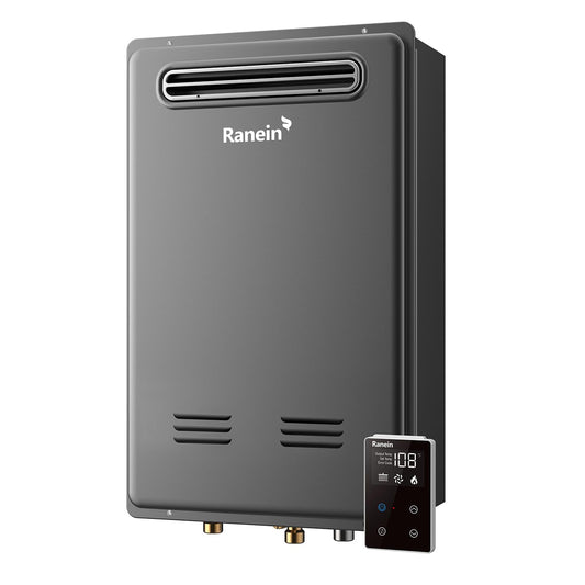 Ranein Natural Gas Tankless Water Heater, Outdoor Max 8.5 GPM, 190,000 BTU Instant Hot Water Heater
