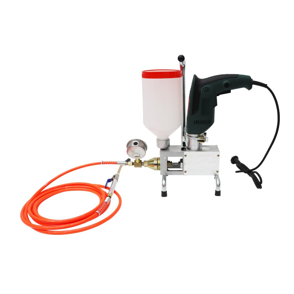 PreAsion 110V High Pressure Grouting Machine 650W Electric Grout Gun 15,000 PSI Grouting Injection Pump High Pressure Leak Stoppage Machine for Concrete Repair Waterproofing Crack Repair