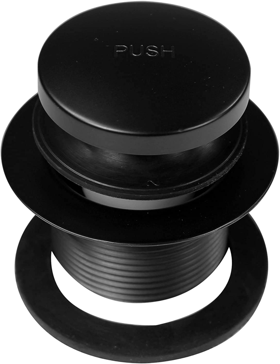 Westbrass D49321-4-62 1-1/2" x 12" Bath Waste & Overflow Assembly with One-Hole Faceplate Cover and Tip-Toe Drain Plug - SCH. 40 PVC, Matte Black (4-Pack)