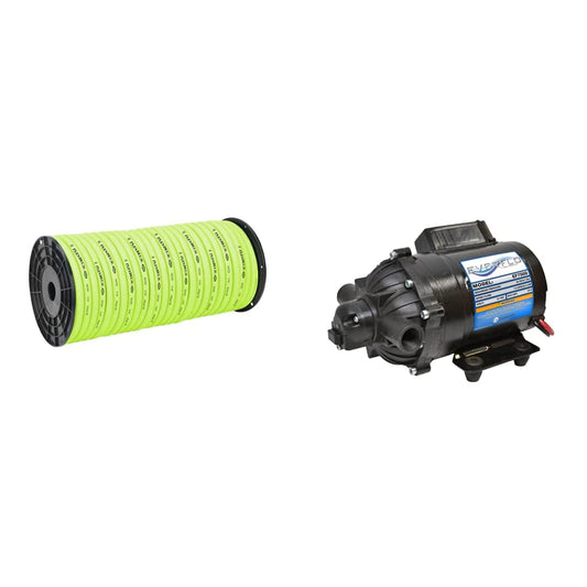 Flexzilla Pro Water Hose (250 ft.) and Everflo EF7000-BOX 7.0 GPM 12V Diaphragm Pump Bundle