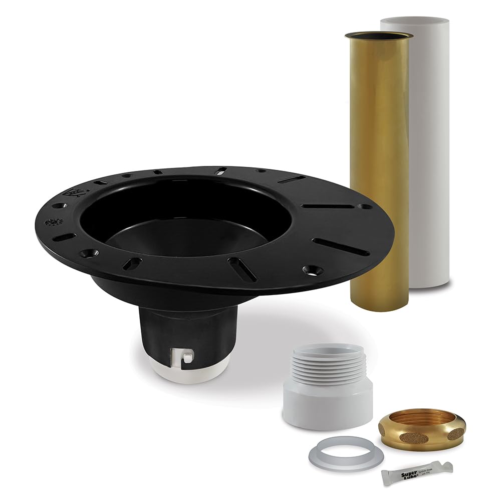 Freestanding Tub Drain Kit, Bathtub Drain Rough-in Kit with PVC Adapter and Brass Tailpipe, Compatible with Floor-Mounted Freestanding Bathtubs