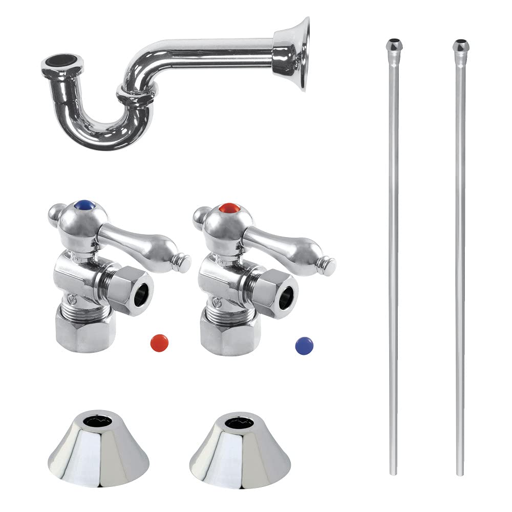Kingston Brass CC53301LKB30 Trimscape Traditional Plumbing Sink Trim Kit with P-Trap in Polished Chrome
