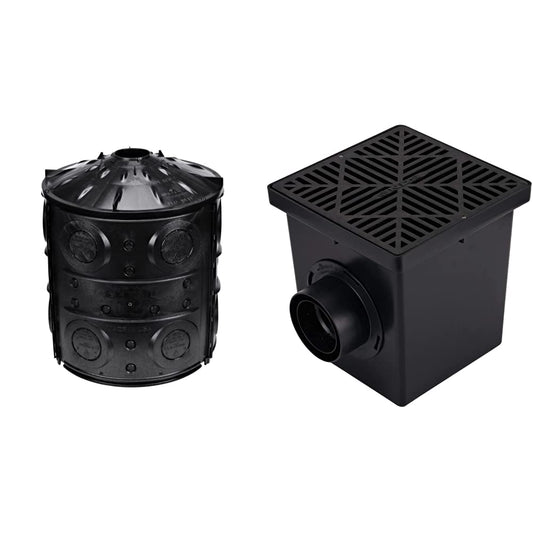 NDS Stormwater Management Kit with Flo Dry Well, Catch Basin, and Accessories