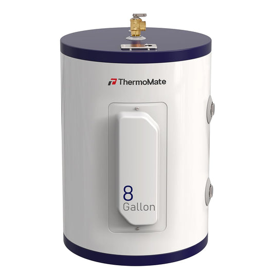 ThermoMate Tank Water Heater Electric, 8 Gallon Small Point of Use Residential Hot Water Heater, 1500W 120Volt Compact, Adjustable Thermostat, UL Listed (ES900)