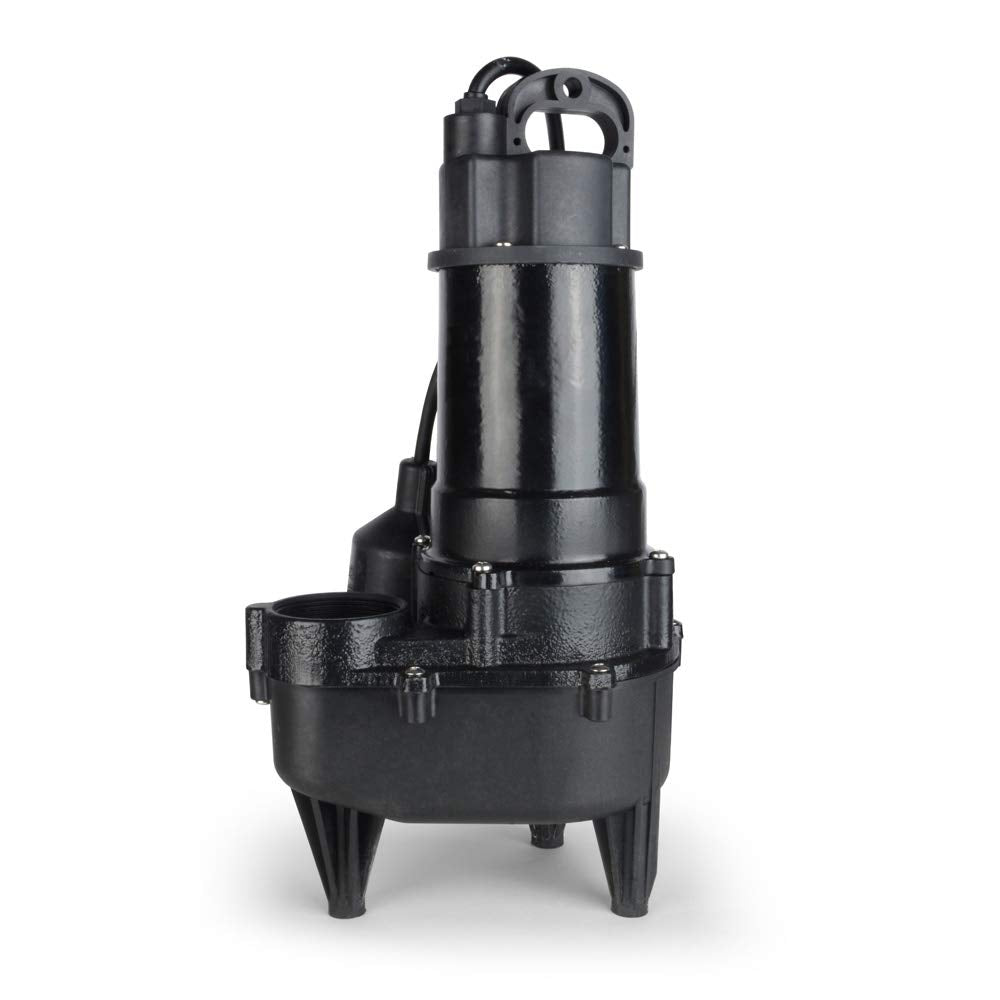ECO-FLO Products RSE50W Cast Iron Sewage Pump with Wide Angle Switch, 1/2 HP, 5,700 GPH