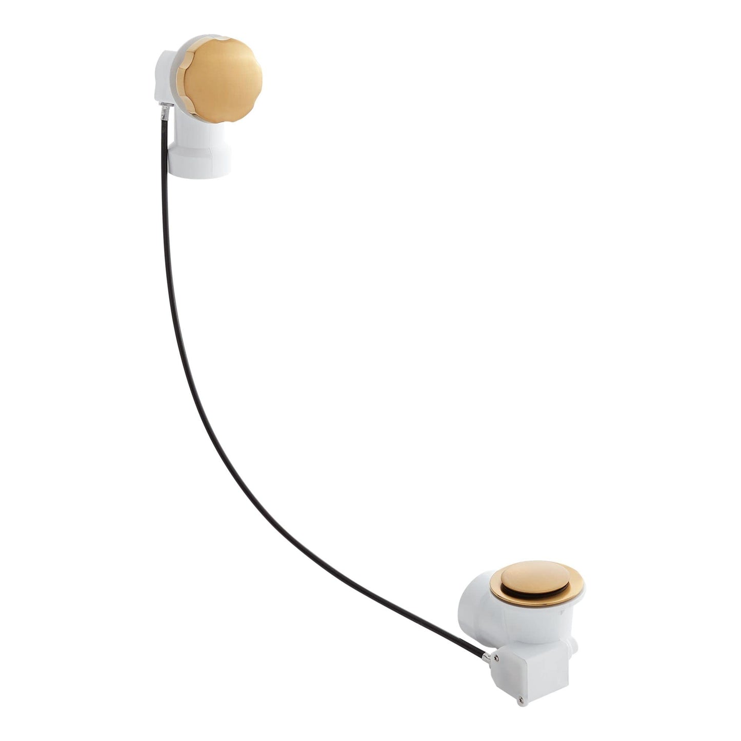 Signature Hardware 478497 PVC Cable Drain and Overflow for 17" - 22" Deep Alcove Tubs