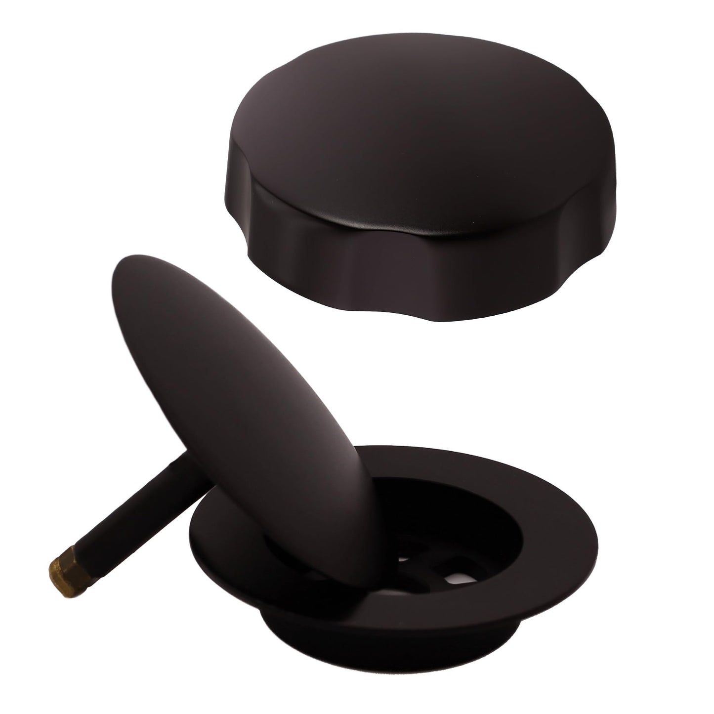 Westbrass A50P27TLE-12 27" Cable Drive Bath Drain Trim Kit with Rotary Overflow Cover Knob, European Stopper and Poly Tubular Pipes, Oil Rubbed Bronze