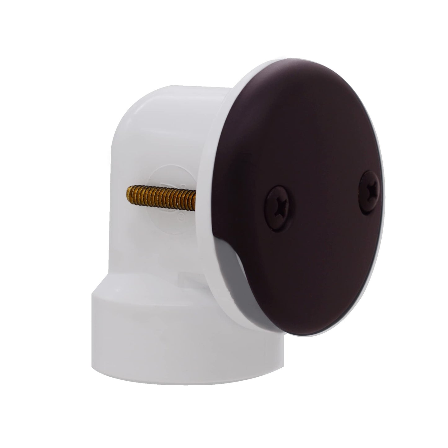 Westbrass D4932-12-12 1-1/2" x 12" Bath Waste & Overflow Assembly with Two-Hole Faceplate Cover and Tip-Toe Drain Plug - Sch. 40 PVC, Oil Rubbed (12-Pack)