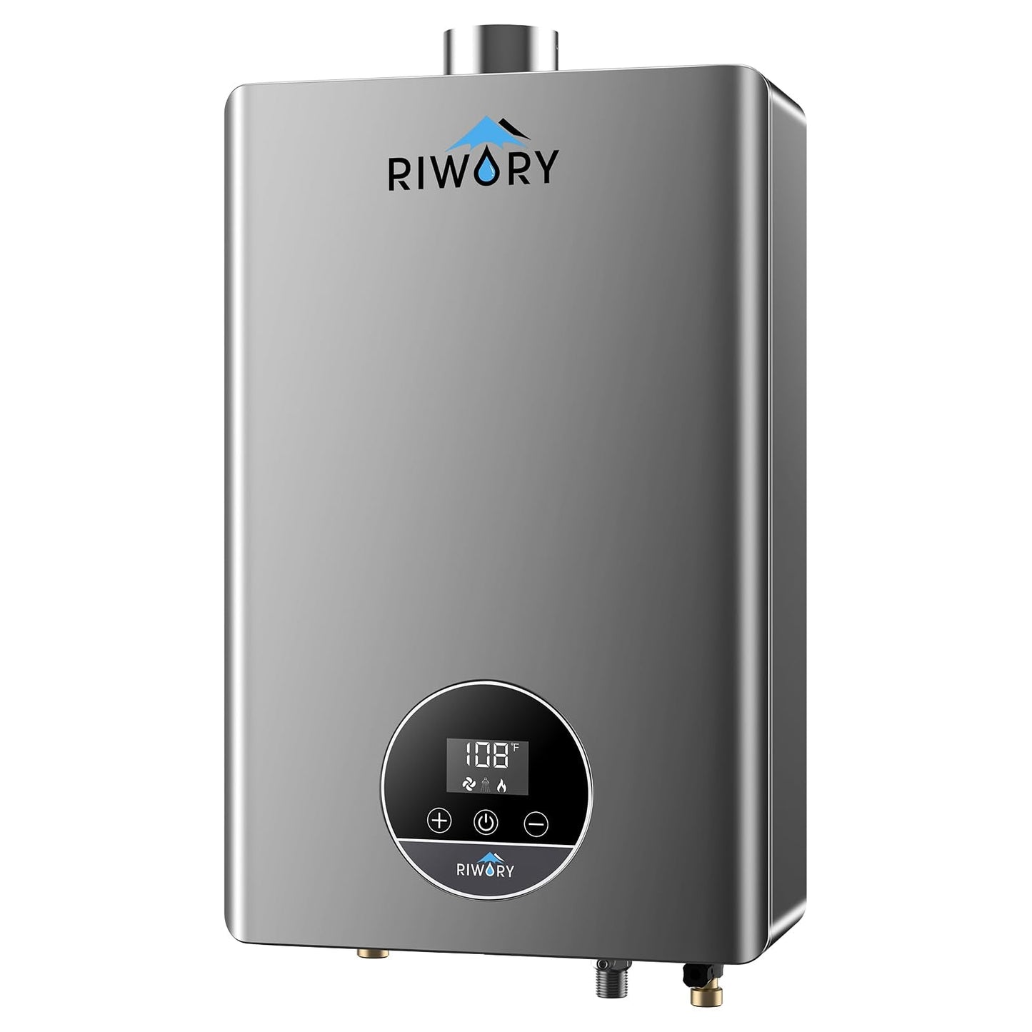 RIWORY 85000 BTU Natural Gas Tankless Water Heater, Max 3.6 GPM, Intelligent Constant Indoor Gas On Demand Water Heater with Freeze Protection, 3/4" NPT, for 2-3 Water Points