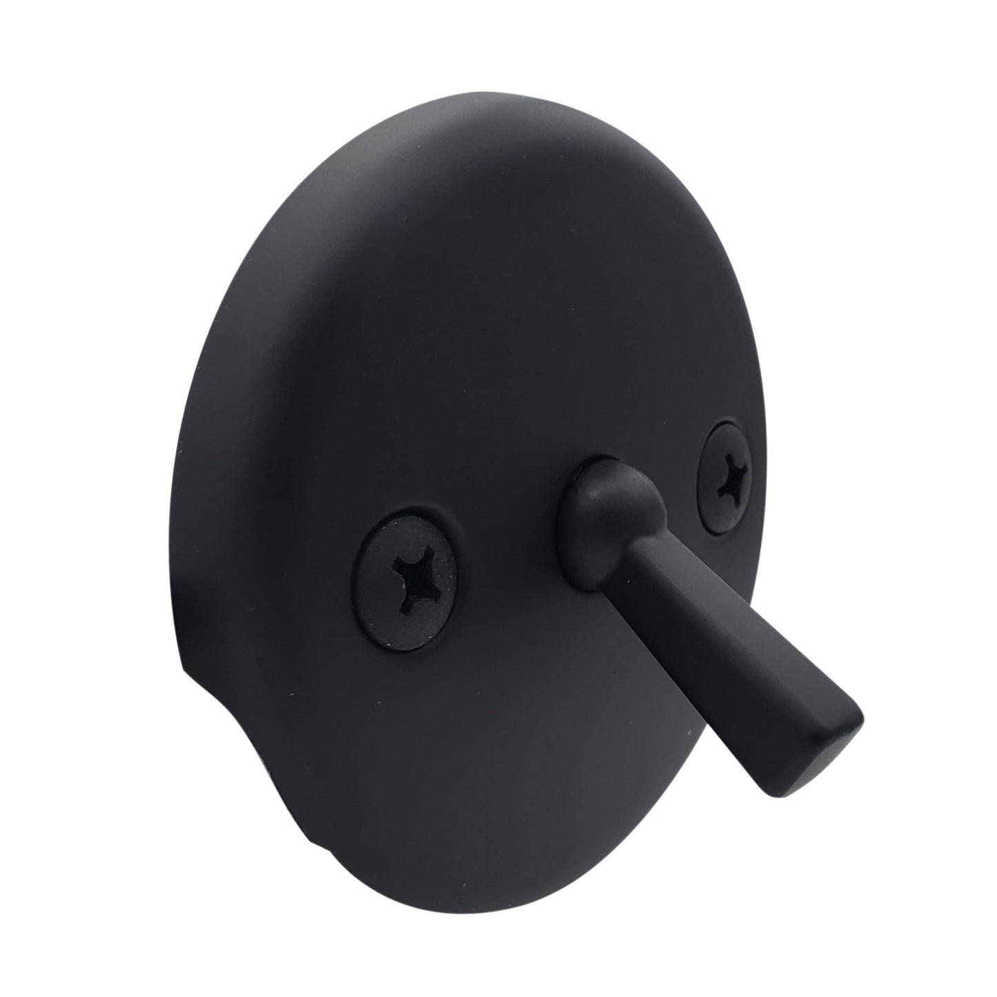 Westbrass 592244-12-62 14" White Poly Tubular Bath Waste & Overflow Assembly with Trip Lever and Strainer Grid Drain Cover, Matte Black (12-Pack)