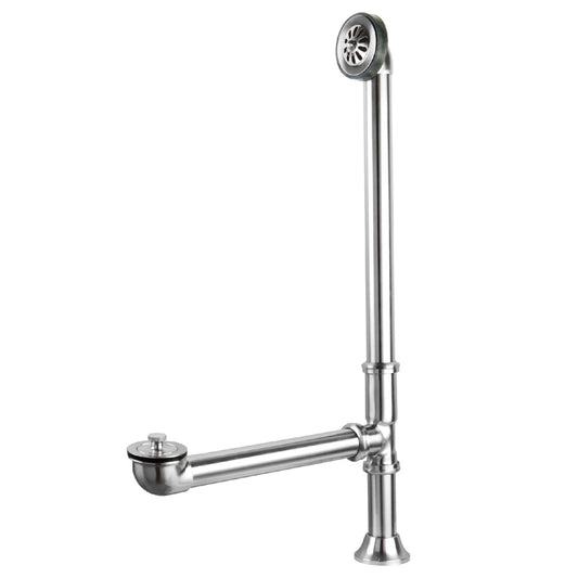 Elements of Design Essentials DS2081 Clawfoot Tub Waste and Overflow Drain, Polished Chrome