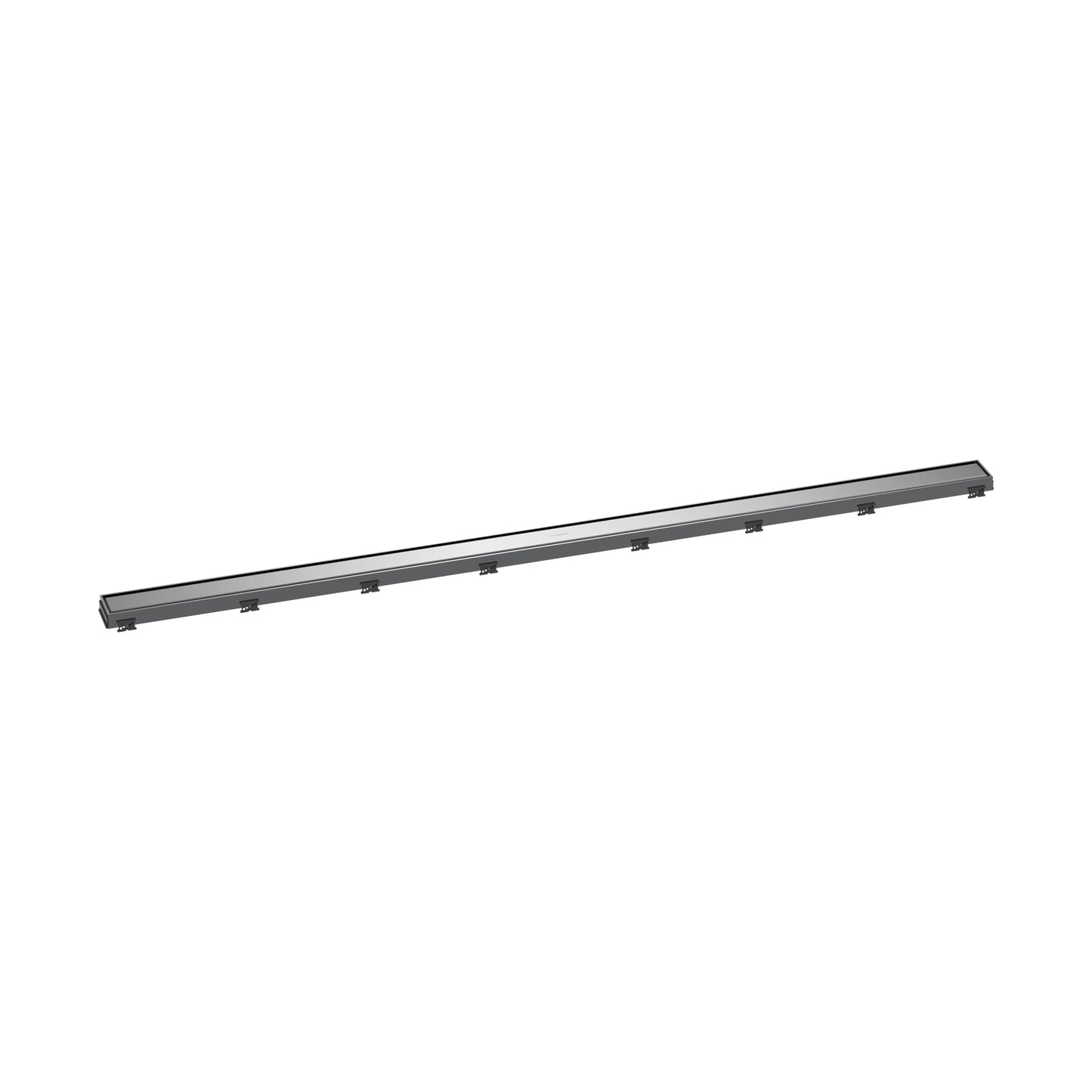 hansgrohe RainDrain Match Linear Tileable Shower Drain for 59 1/8" Rough with Height Adjustable Frame in Chrome, Stainless Steel Rectangle Shower Floor Drain