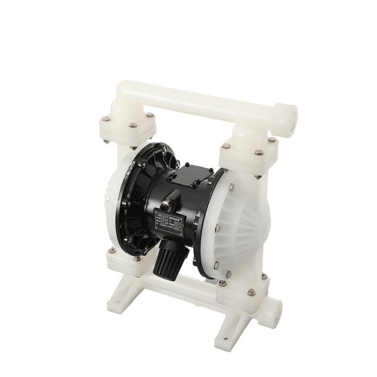 Cozyel Pneumatic double diaphragm pump, 1-1/2 inch inlet & outlet DN40, polypropylene body, 35GPM and Max 120pSI, chemical pump bleaching oil transfer