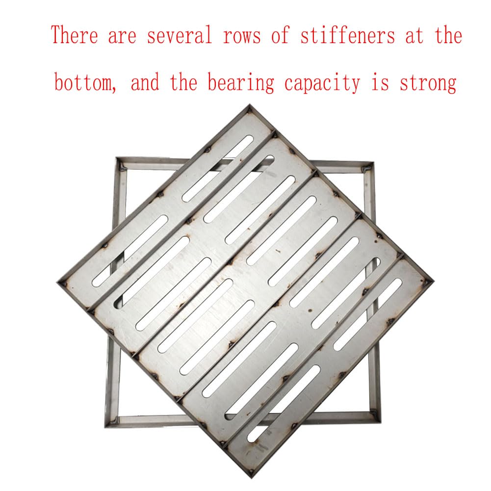 24" X 24" / 34" X 24" / 34" X 34" Stainless Steel Drain Grates; Drain Grate Covers Indoors/Outdoor Large; Indoors/Outdoor Drain Cover; Drain Grate for Catch Basin (24" x 24")