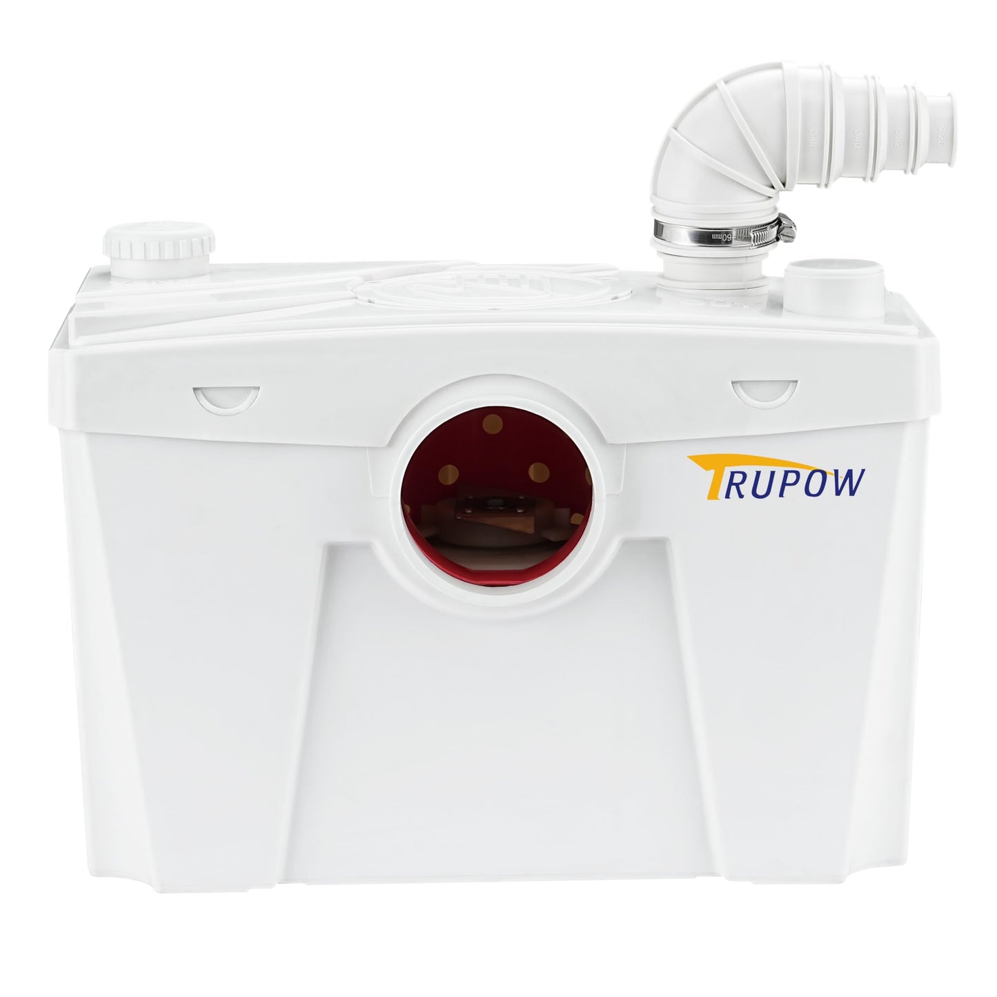 Trupow 500W 110V Macerator Sewerage Pump with 4 Water Inlets for Upflush Toilet System Waste Water Marine Toilet Bathroom Disposal Laundry