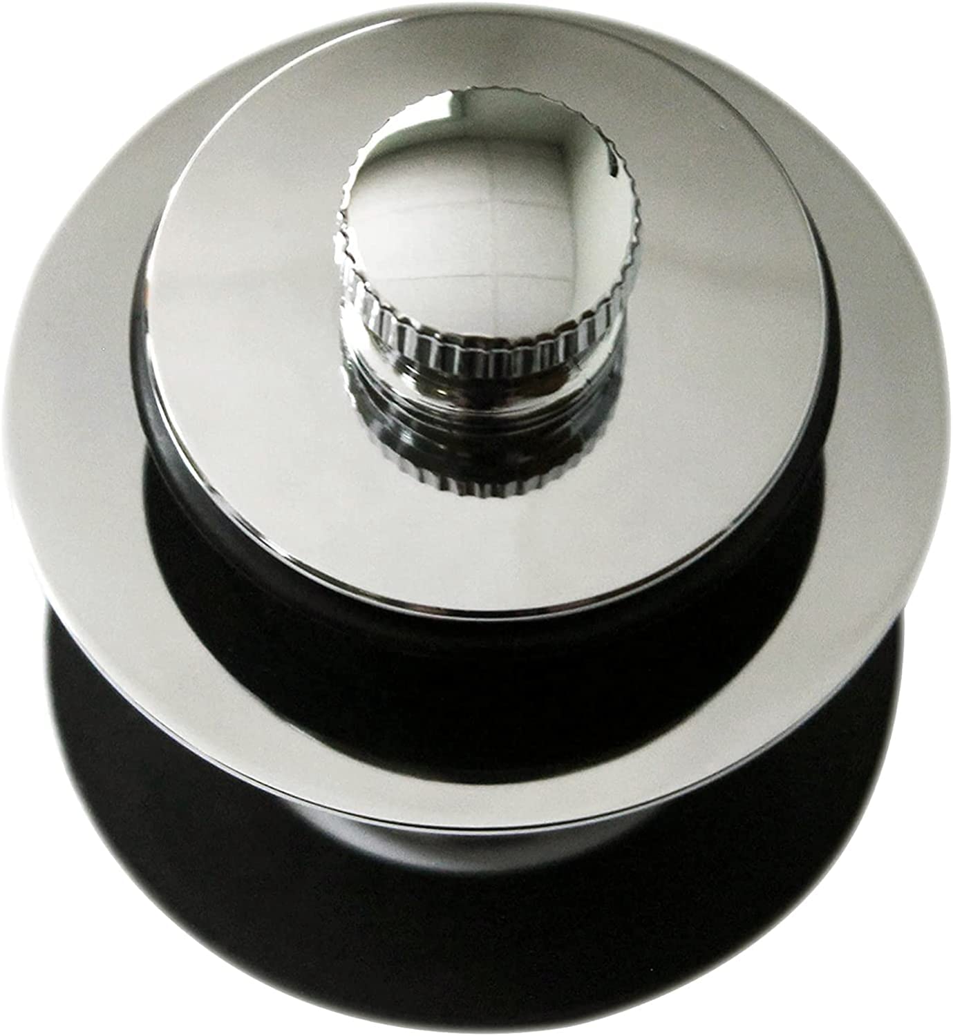 Westbrass D49721-4-05 1-1/2" Bath Waste & Overflow Assembly with Pull Drain Stopper and One-Hole Faceplate Top Elbow - Sch. 40 PVC, Polished Nickel (4-Pack)