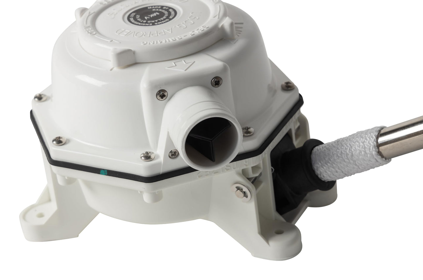 Whale Mk5 Manual Sanitation Pump - Bulkhead. Up to 17 GPM Flow Rate, Designed for Toilet Flush or Holding Tank Pump Out ensuring Reliability in Black Waste Management, BP0527