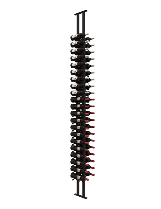 Ultra Wine Racks Floor-to-Ceiling Mount Display (2 Side, Single Deep, Black, Holds 42 Wine Bottles) - Modern Metal Wine Storage for Wine Cellars, Home Bars, Kitchens, and Dining Rooms