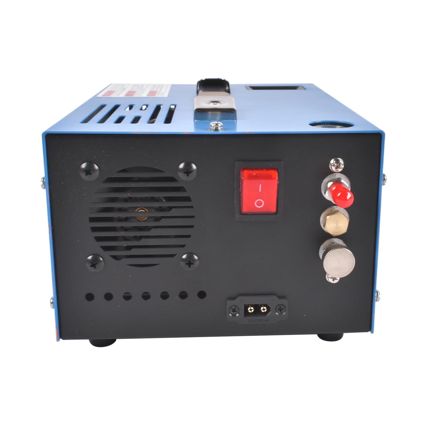 PCP Air Compressor 4500PSI/30Mpa, 12V DC/110V AC High Pressure Air Pump with Built-in Converter, Water/Oil-Free with Oil-Moisture Filter, for PCP Air Rifle Pistol Paintball Scuba Tank, Blue Mixizap