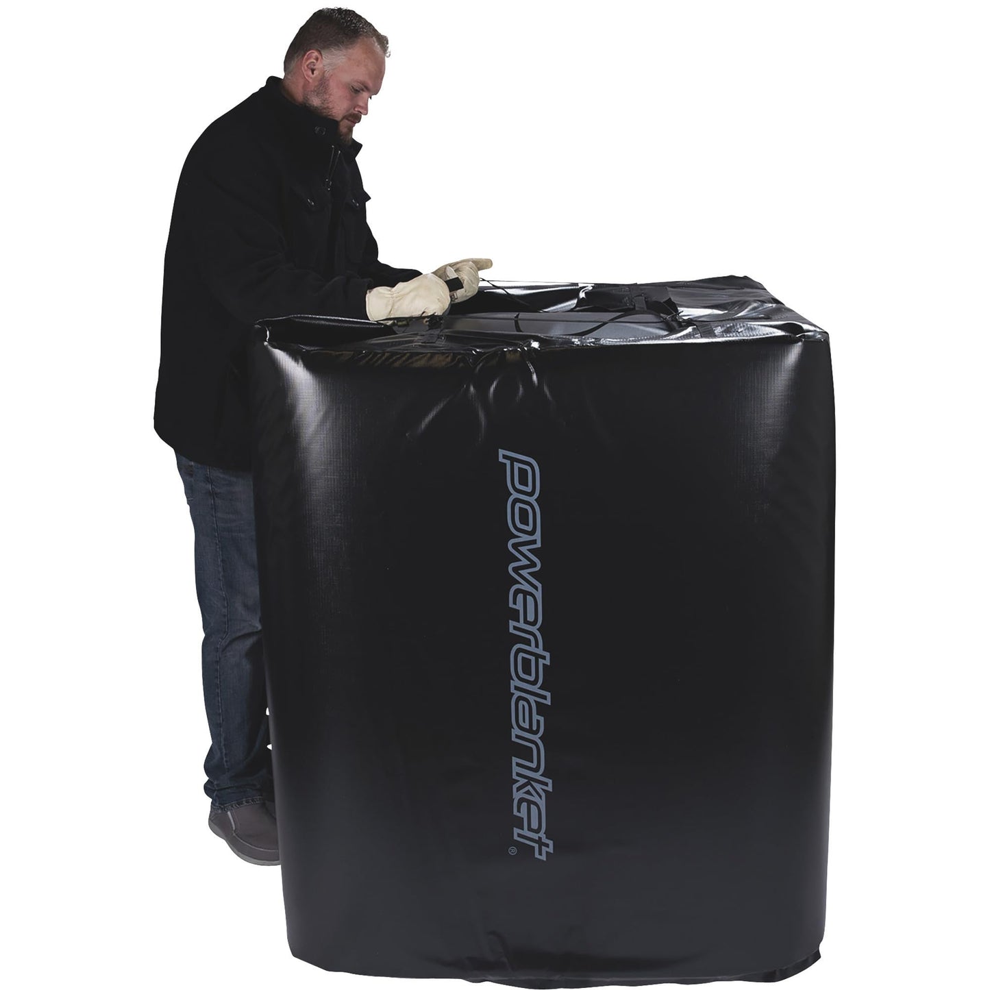 Powerblanket TH275 Insulated IBC Storage Tote Heater, 1440W with Adjustable Thermostat Controller, Fits 275-Gallon Containers, Black