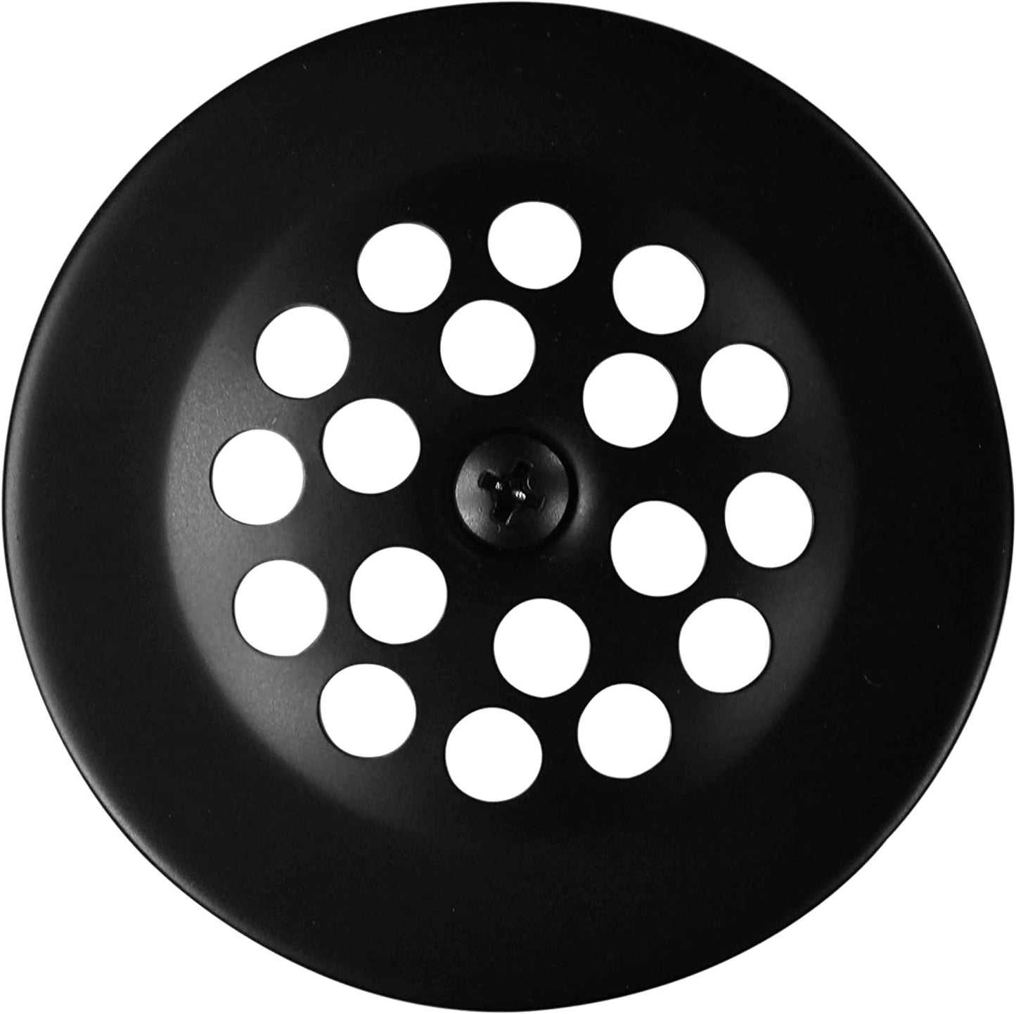 Westbrass 592244-12-62 14" White Poly Tubular Bath Waste & Overflow Assembly with Trip Lever and Strainer Grid Drain Cover, Matte Black (12-Pack)