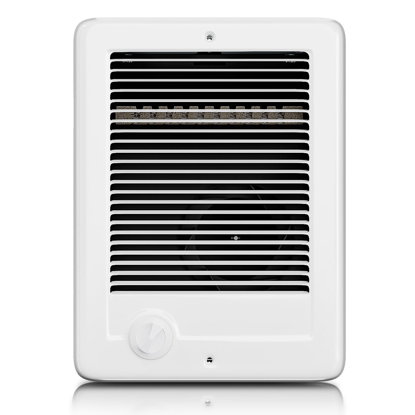 CSC152TW Electric Wall Heater with Thermostat (Part 67506) – 1500/1125W 240/208V 5120/3840 BTU, Dual-Power Recessed Heater with Quiet Fan, White for Medium/Large Spaces