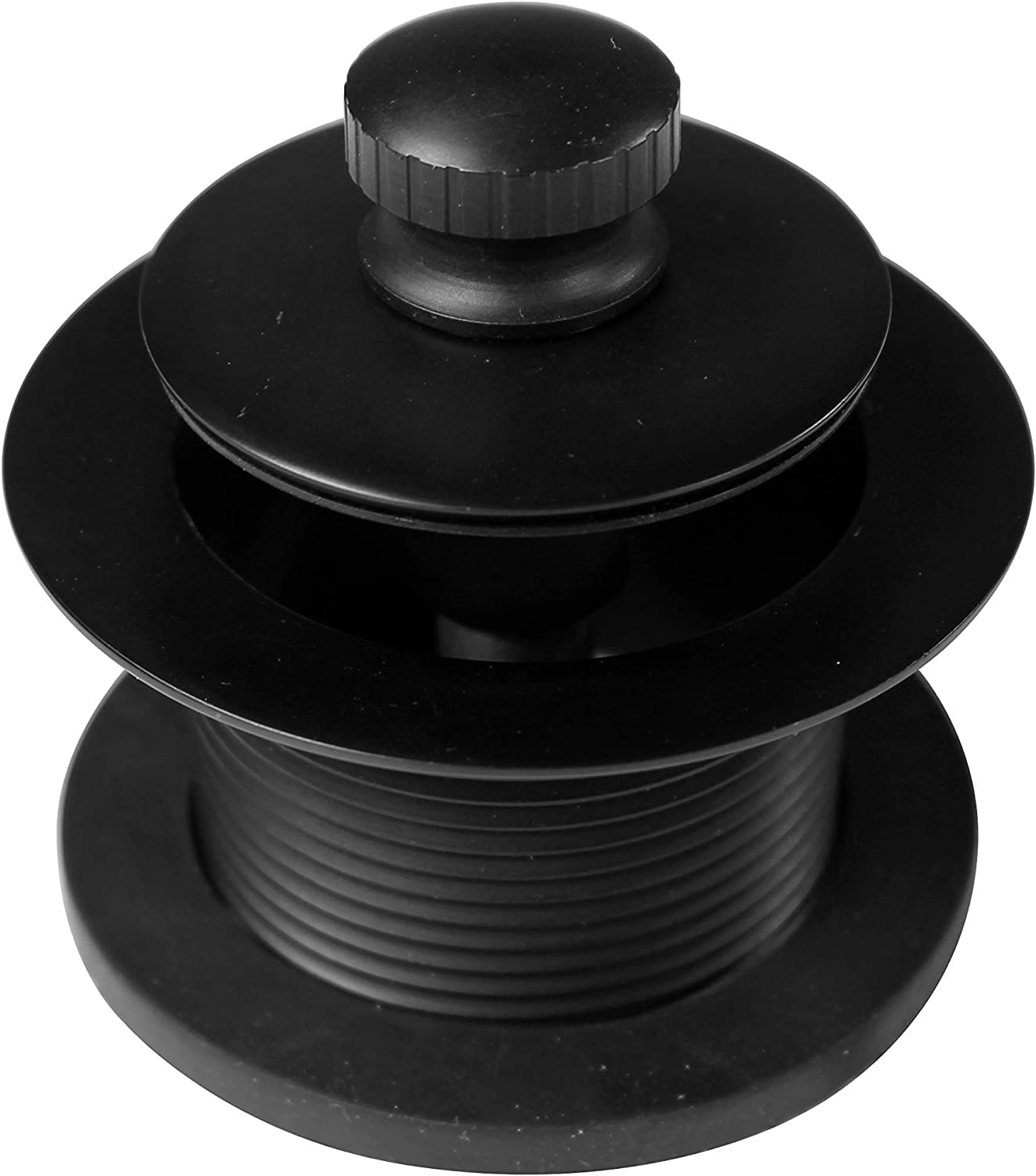 Westbrass D4972-4-62 1-1/2" Bath Waste & Overflow Assembly with Pull Drain Stopper and Two-Hole Faceplate Top Elbow - Sch. 40 PVC, Matte Black (4-Pack)